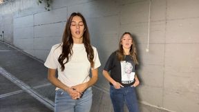 The curious Gaia and Luna in police office