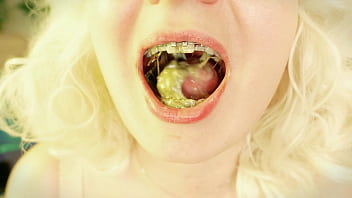 food fetish mouth tour chewing ASMR Arya video (Arya Grander)