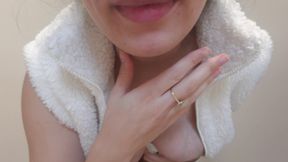 My Pregnant Indian Stepsister Is in White Medical Gloves in the Toilet and She Farts in the Toilet Then Shows Her