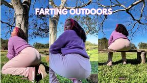 Farting Outdoors on Camping Risky Farts Big Ass in Nature