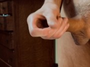 Hot loud moaning ropes of cum fly out if his BWC
