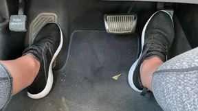 Pedal Pumping in Tennis Shoes by Ivys Feet