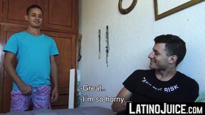 LatinoJuice.com - Handsome Ayun intensely slams his friend Mauris butthole until he c