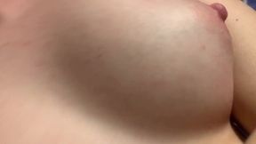 Cumshot on Her Nipples