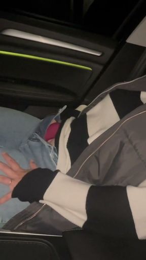 masturbation outdor in the car satisfyer clitoris spinning fingers moaning twitching trembling multiple orgasms   Clip 2