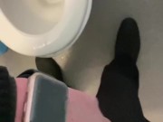 Compilation Of wanking in public toilets and pissing big cumshots