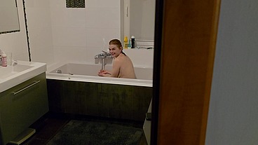 I was watching my stepsister taking shower... she wanted me to come in, and help me with my dick