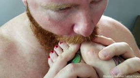 stunning summer - bearded foot worship