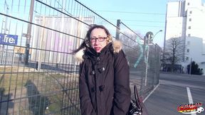 german scout - skinny milf stella-star seduce to fuck and facial by stranger