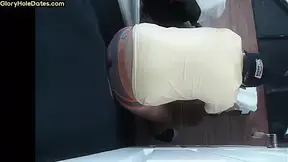 Gloryhole gay enjoys sucking stiff dick b4 anal fucking