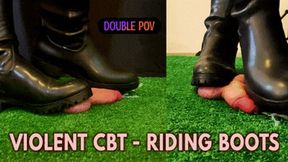 Riding Boots Hard Cock Trample, Stomp, Heels Crush, Bootjob (Double Version) - Tamystarly - CBT, Trampling, Shoejob, Stomping