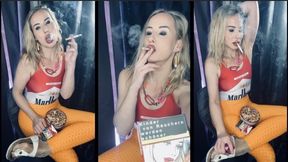 Your marlboro Queen Chain smokes marlboro 100 in birkenstock