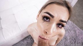 Blonde cock-lover Delilah Day deepthroats Big D in POV
