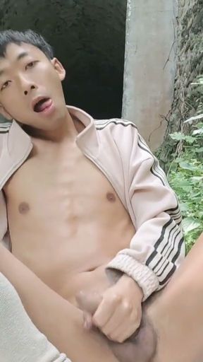Super Asian Sunny Boy's Secret Base: Masturbating, Moaning, Ejaculating, and Eating Semen in Front of an Artificial&hellip;   Clip 1