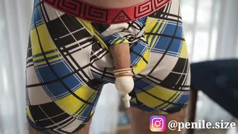 Guy Demonstrates How to Use a Penis Extender in Public