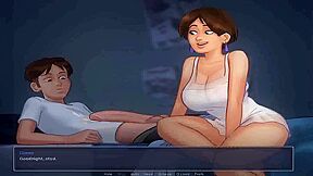 Summertime Saga: Cougar Milf Caught A Guy With His Big Dick In His Hands - Car Toon