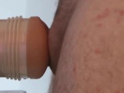 Amature daddy cum inside a Fleshlight for the first time