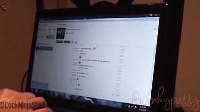 Step Sister Big Ass Brunette Gets Skype Fucked Tears Real Cum Shots
