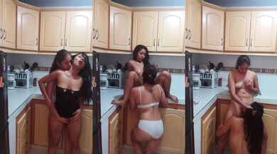 I touch the beautiful body of a beautiful brunette, I caress her body and her pussy and I lick her d