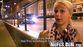 Fit teen blonde Tonya gobbles schlong and gets anal in her apartment's hallway