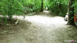 Christy Ley - German Teen (18+) Trio's Wild 3Some in the Park