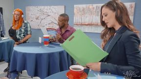 TRANS ANGELS - Cherie Deville Dante Colle Can’t Resist Getting Fucked With Aspen Brooks At The