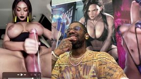 Hairy Asian trans girl gets a facial from a massive dick.