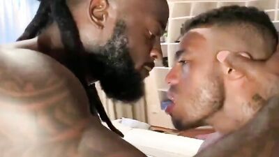 Three bubble butt black guys are having some raw anal sex action
