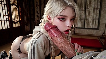I cornered this petite Korean model in the bedroom corner and fucked her incredibly tight pussy deep until she screamed like crazy [AI]