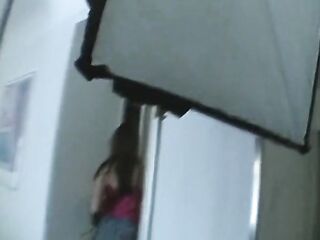 Curly French teen gets a massive facial after hawt screw