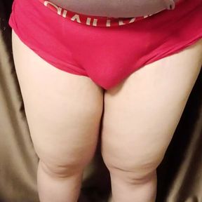 Chubby femboy in panties