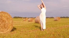 With a shy Lily in the field. Beginning.