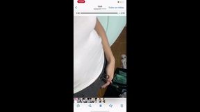 o fetiche dele e me ver com a rola marcando no short - his fetish is to see me with tight shorts, showing the shape of my cock