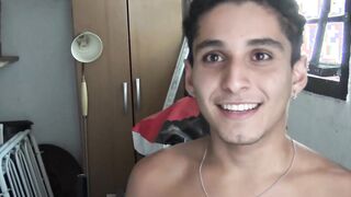 Straight Latino guy turned gay after bareback cock riding