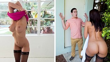 BANGBROS - Big Tits MILF Rachel Starr Catches Peter Green Spying On Her, Has Threesome With Dillion Carter