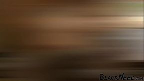 Big-Butt Ebony Babe gets BBC deep in her ass