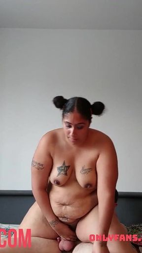 Pregnant Arab BBW Takes White Cum Bts
