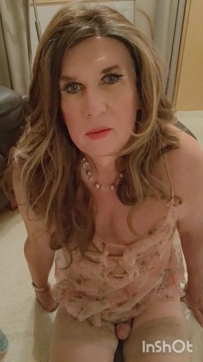 Must-see moment from &quot;Tranny Jenni  plays and cums on her stockings&quot;