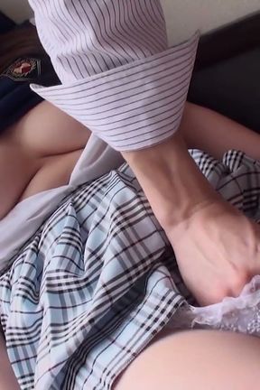 Busty Japanese girl fucked in college dorm room