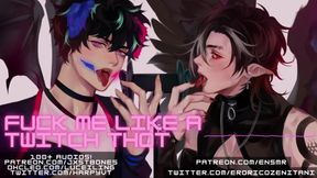 Twitch e-Girl Hentai Neko Boy fucked raw with ASMR moaning loud