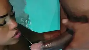 Young Brown-Skin Amateur with Tattoo Takes Black Cock Thorough Throat Cumshot