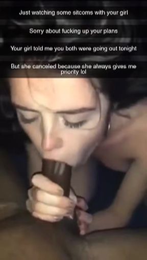 Hottie's husband gets cuckolded in a fantasy caption