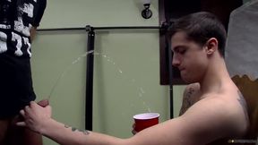 cocksmoker Bryce Corbin Eyes Covered And peed On fuck-a-thon