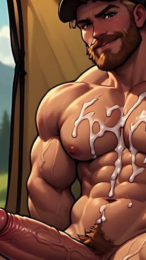 Erotic Art Camping Dudes Nude