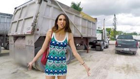 Natalia is a spicy latina that swirls her pussy on cock at the impound lot