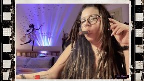 Cam girl Smoking Cigar at Camera - Maya3ee blowing smoke | Cigar Play