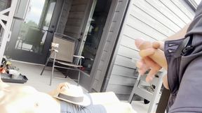 Dickflash Roof Adventure: Part 2 a Little Redhead Slut Gives Me Fast Cumshot on Her and While Her Boyfriend Waits