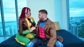 NEW X-MEN MOVIE PREMIERE! Gambit Drilling Rogues Pussy And Throat! FilouFitt And Zoey Di Giacomo