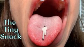 The Tiny Snack (4K MP4) Indica Jane: Giantess, Ass Fetish, Tongue Fetish, Vore, Teeth Fetish
