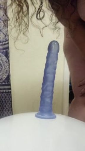 Dirty milf slut sitting on her dildo pretty phat wet pussy